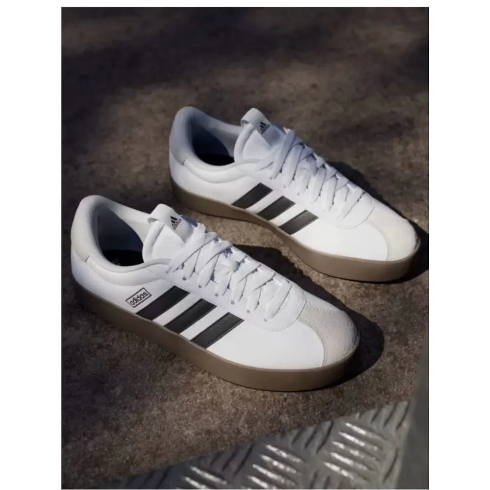 Adidas Women VL Court 3.0 Suede Lace Up Casual Skate Sneakers